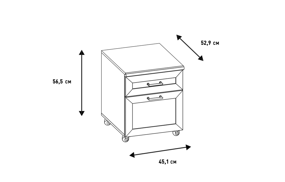 Прикроватные тумбы - изображение №4 "Выкатная тумба Кантри"  на www.Angstrem-mebel.ru